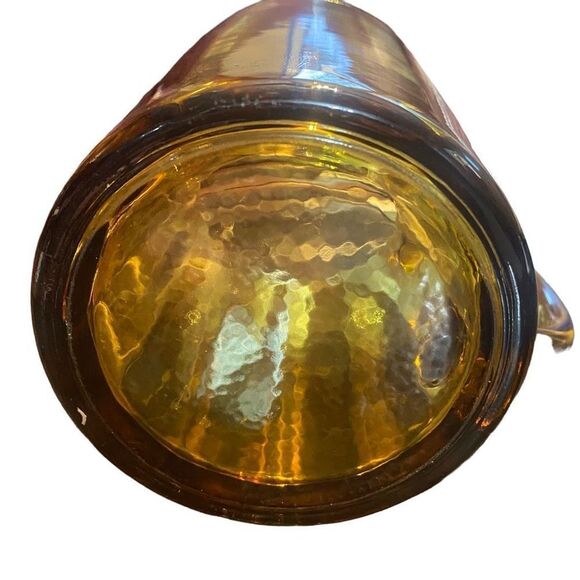 Vintage Amber Glass Jug Pitcher - Picture 7 of 8